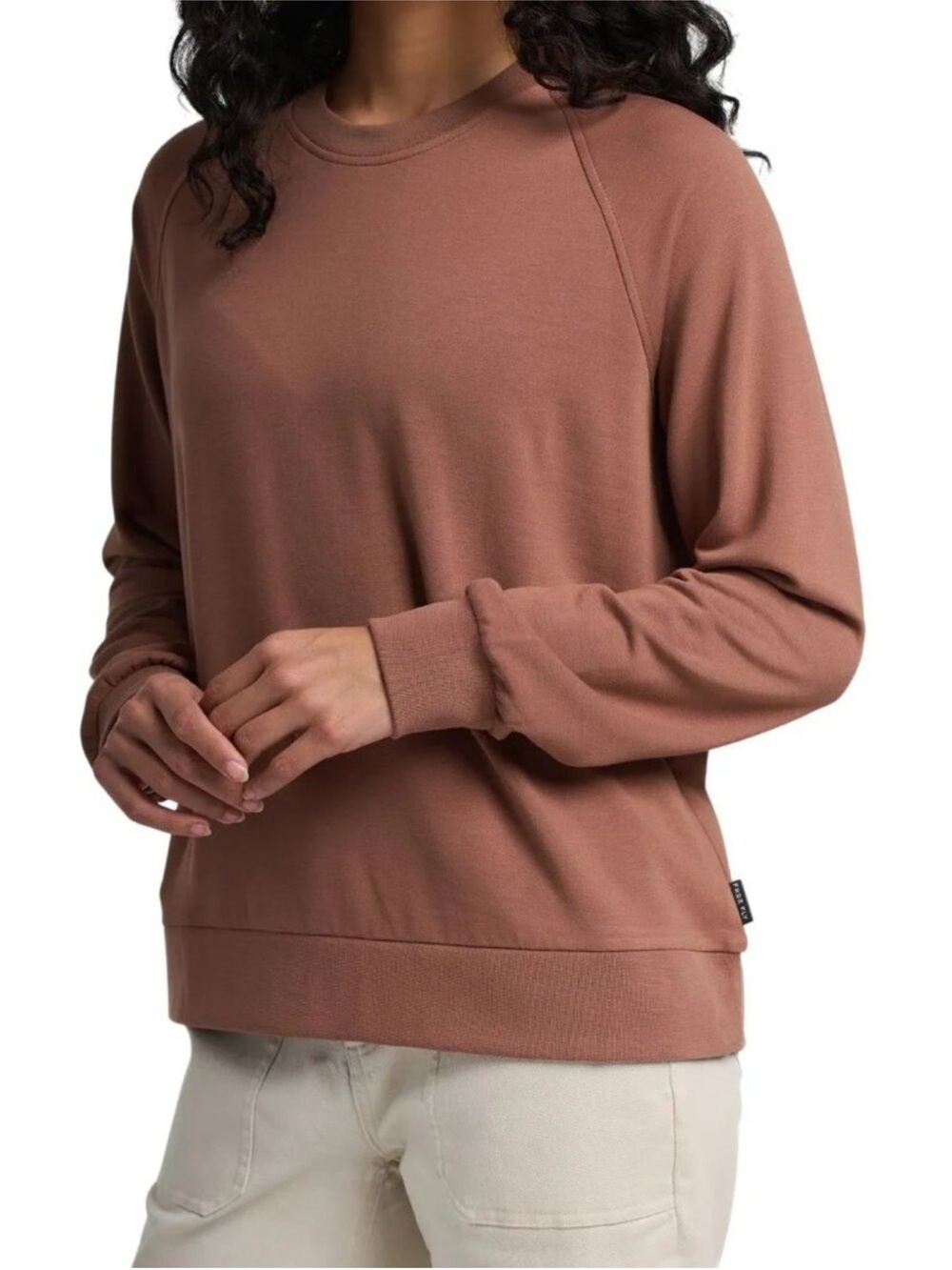 Free Fly Bamboo Lightweight Fleece Crew Neck Sweatshirt Size Medium Athleisure